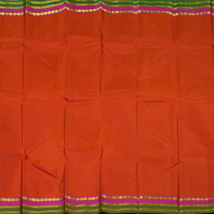 Hayagrivas Handloom Orange Kanjivaram Silk Saree KBF44D1-25