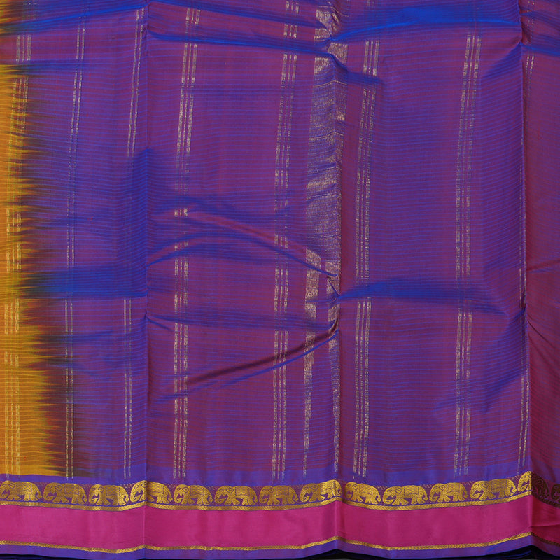 Hayagrivas Handloom Golden Orange Kanjivaram Silk Saree KBF44D1-4