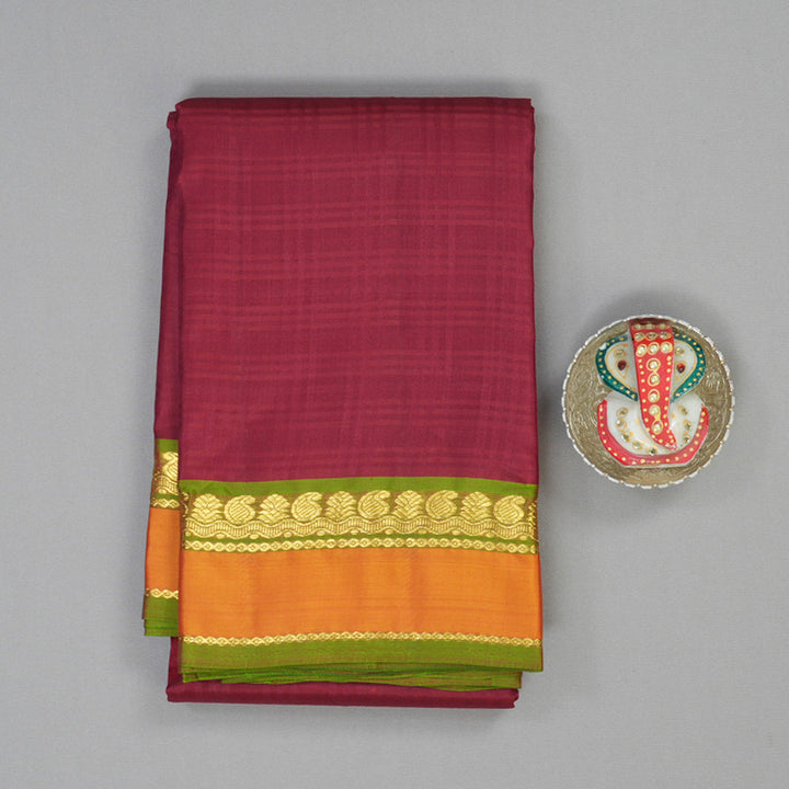 Hayagrivas Handloom Maroon Kanjivaram Silk Saree KBF44D2-1