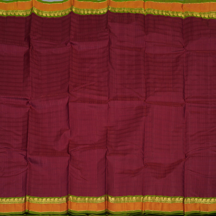 Hayagrivas Handloom Maroon Kanjivaram Silk Saree KBF44D2-1