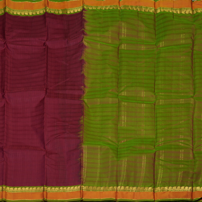 Hayagrivas Handloom Maroon Kanjivaram Silk Saree KBF44D2-1