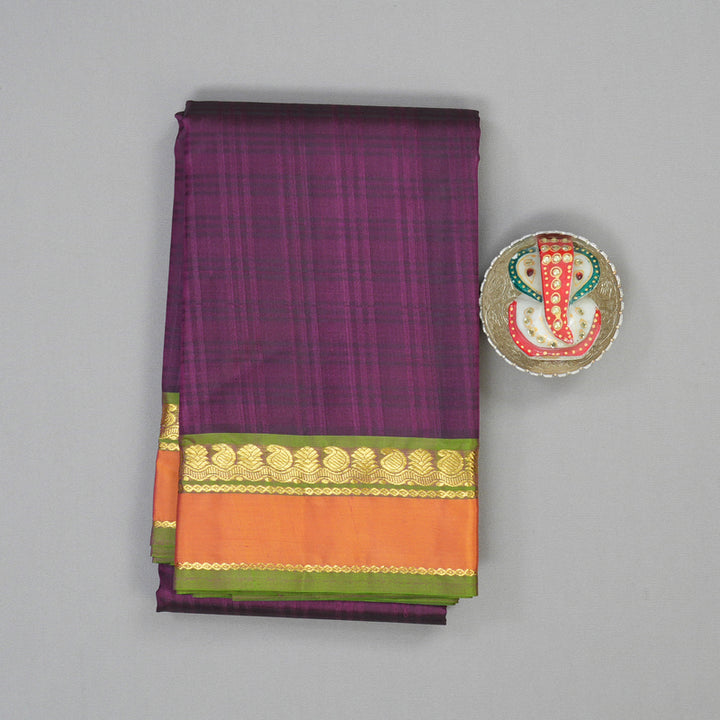 Hayagrivas Handloom Violet Kanjivaram Silk Saree KBF44D2-5