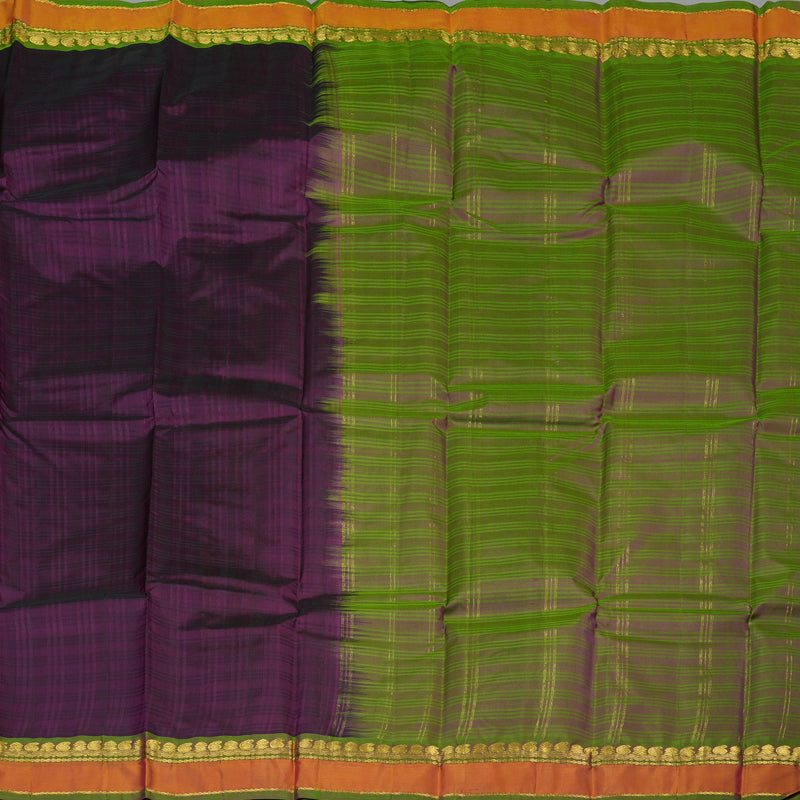 Hayagrivas Handloom Violet Kanjivaram Silk Saree KBF44D2-5