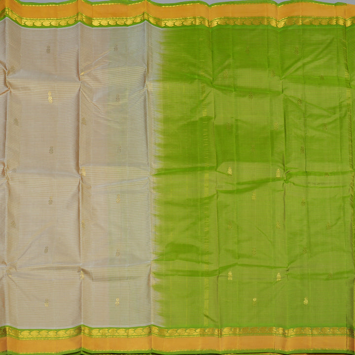 Hayagrivas Handloom Beige Kanjivaram Silk Saree KBF44D3-15