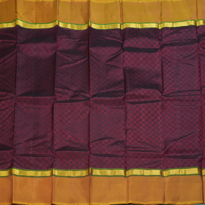 Hayagrivas Handloom Wine Maroon Kanjivaram Silk Saree KBF44D4-1