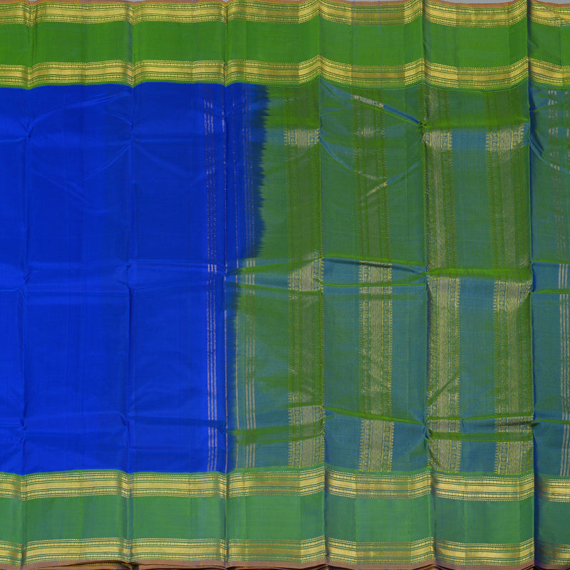 Hayagrivas Handloom MS Blue Kanjivaram Silk Saree KBF44D5-5