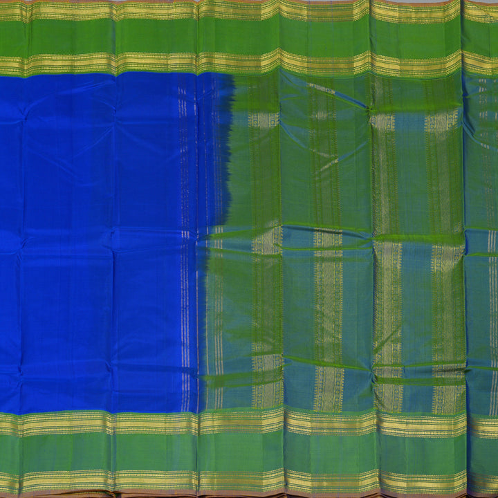 Hayagrivas Handloom MS Blue Kanjivaram Silk Saree KBF44D5-5