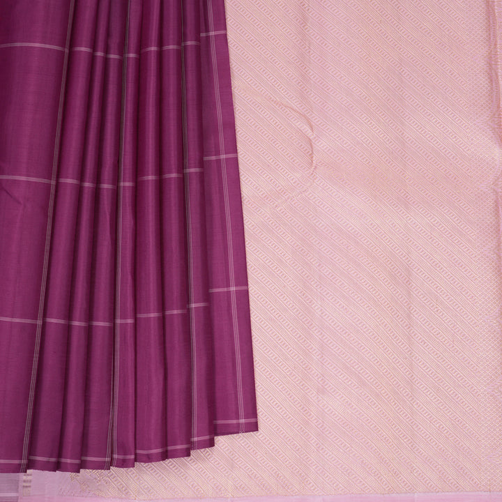 Hayagrivas Handloom Vadamalli Purple Kanjivaram Silk Saree KBF455F10-1