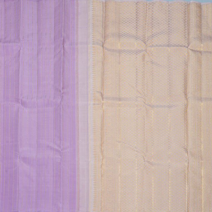 Hayagrivas Handloom Lilac Kanjivaram Silk Saree KBF455F18-1