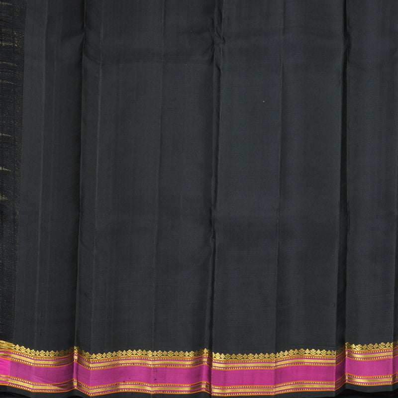 Hayagrivas Handloom Olive Green Kanjivaram Silk Saree with Vadamalli Border KBF455F19-1
