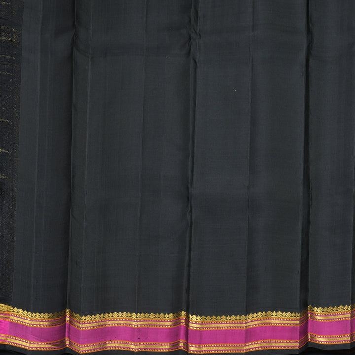 Hayagrivas Handloom Olive Green Kanjivaram Silk Saree with Vadamalli Border KBF455F19-1
