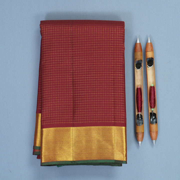 Hayagrivas Handloom Maroon Kanjivaram Silk Saree KBF455F2-1