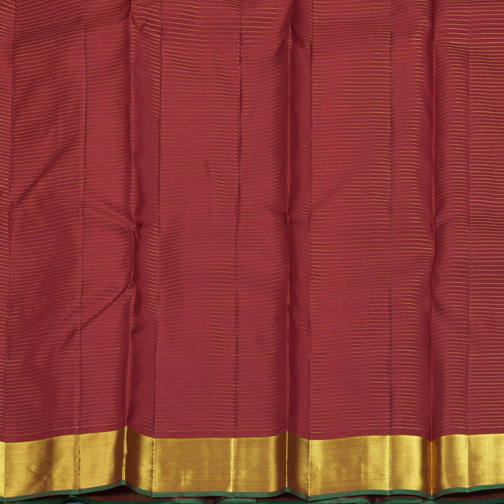 Hayagrivas Handloom Maroon Kanjivaram Silk Saree KBF455F2-1