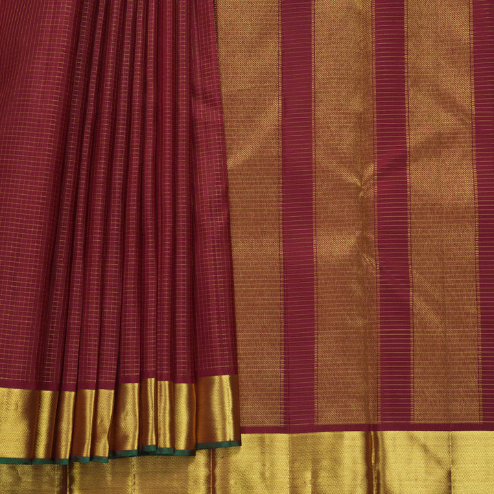 Hayagrivas Handloom Maroon Kanjivaram Silk Saree KBF455F2-1