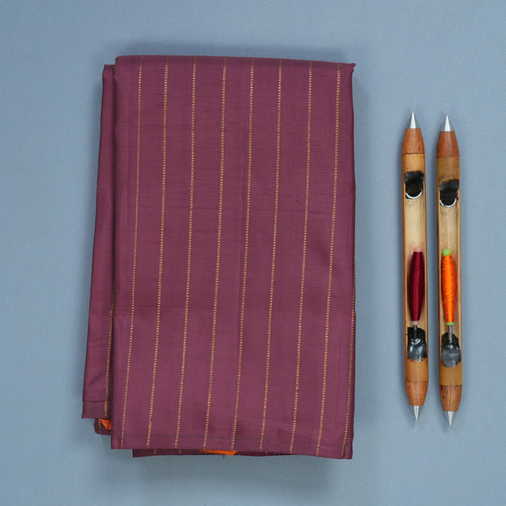 Hayagrivas Handloom Burgundy Kanjivaram Silk Saree KBF455F31-2