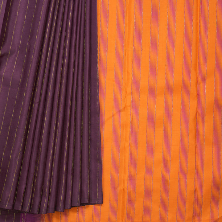 Hayagrivas Handloom Burgundy Kanjivaram Silk Saree KBF455F31-2
