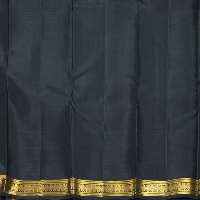 Hayagrivas Handloom Pink Kanjivaram Silk Saree with Black Border KBF455F46-1