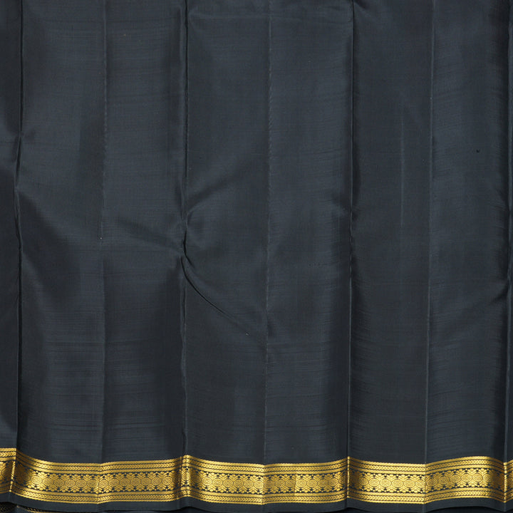 Hayagrivas Handloom Pink Kanjivaram Silk Saree with Black Border KBF455F46-1