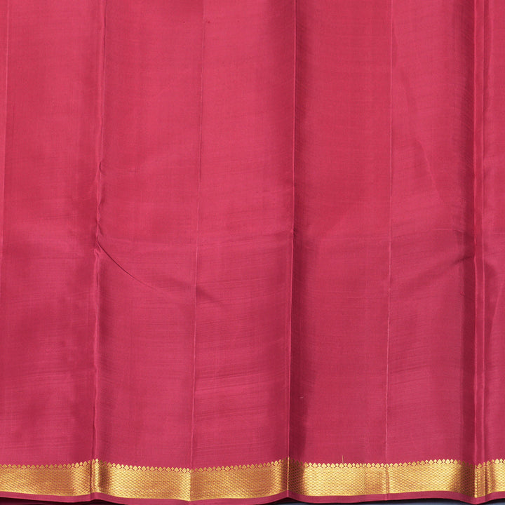 Hayagrivas Handloom Yellow Kanjivaram Silk Saree with Maroon Border KBF455F52-1