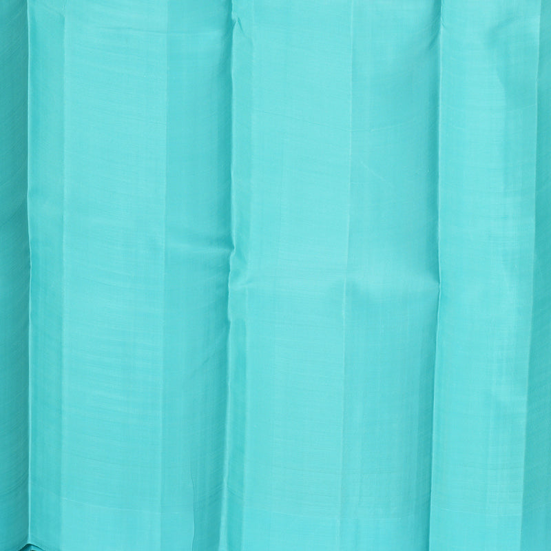 Hayagrivas Handloom Pista Green Checks Kanjivaram Silk Saree with Sky Blue Border KBF455F53-1