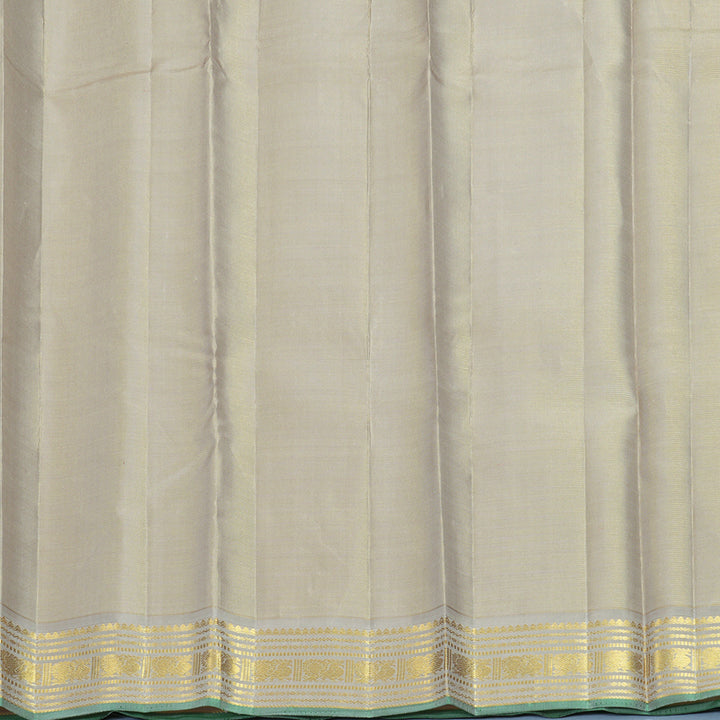 Hayagrivas Handloom Light Grey Kanjivaram Silk Saree KBF455F9-2