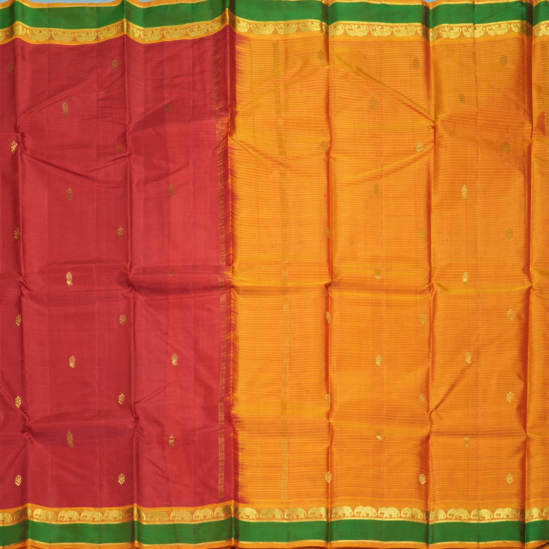 Hayagrivas Handloom Maroon Kanjivaram Silk Saree KBF486F3-6