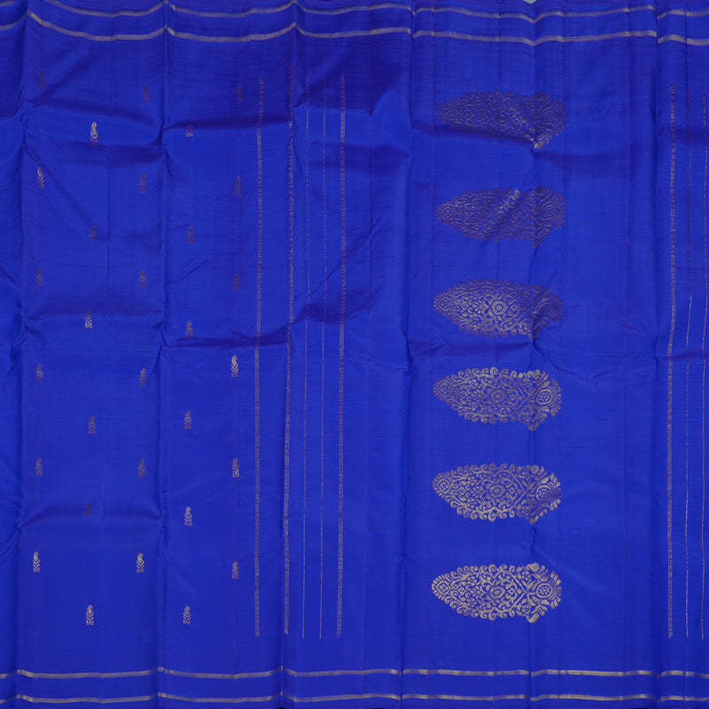 Hayagrivas Handloom MS Blue Kanjivaram Silk Saree KBF45D2-1