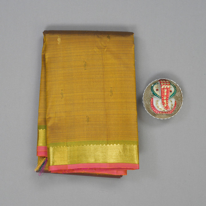 Hayagrivas Handloom Metallic Gold Kanjivaram Silk Saree KBF45D3-2