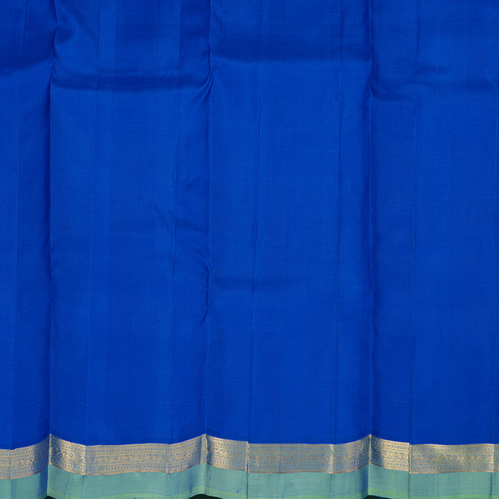 Hayagrivas Handloom MS Blue Kanjivaram Silk Saree with Ganga Jamuna Border KBF45D5-1