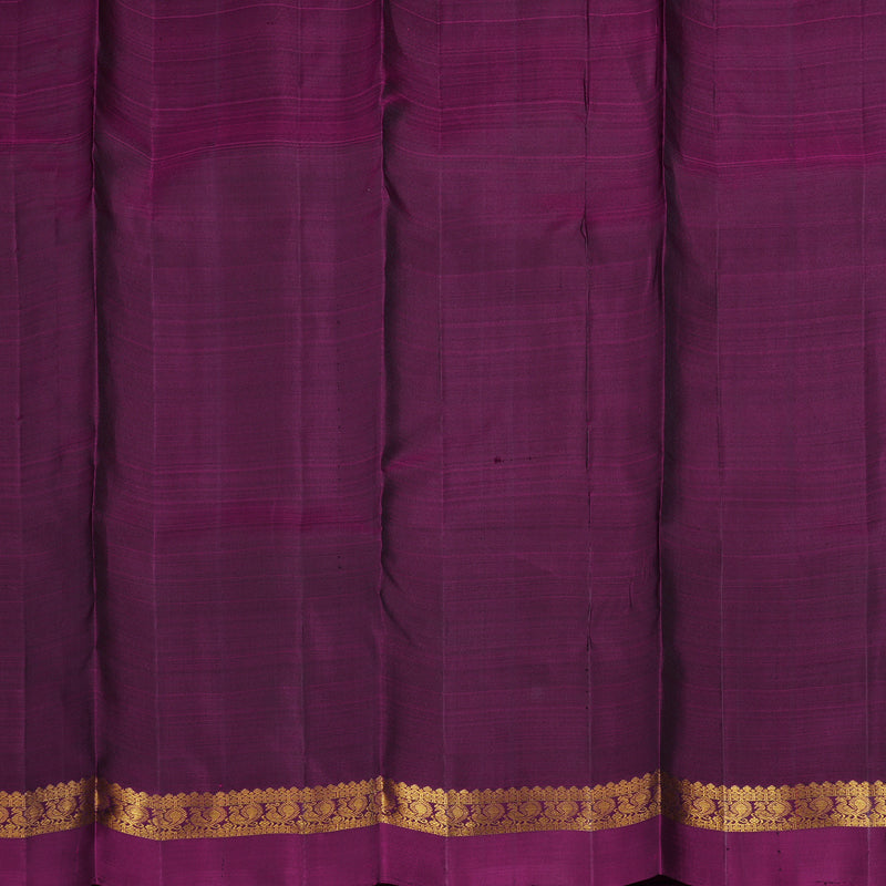 Hayagrivas Handloom Mehandi Green Kanjivaram Silk Saree with Purple Border KBF45D5-7