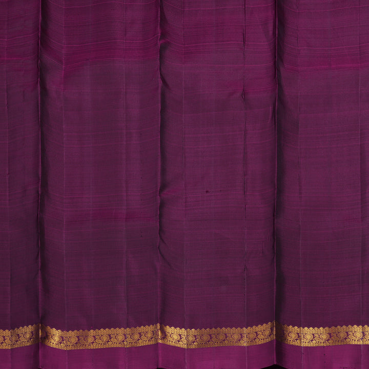 Hayagrivas Handloom Mehandi Green Kanjivaram Silk Saree with Purple Border KBF45D5-7
