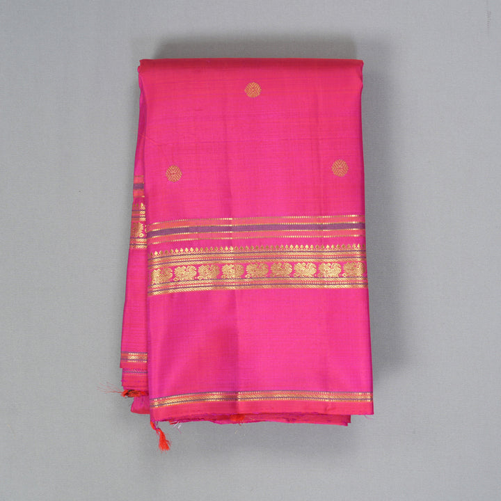 Hayagrivas Handloom Rani Pink Kanjivaram Silk Saree KBF463F1-1