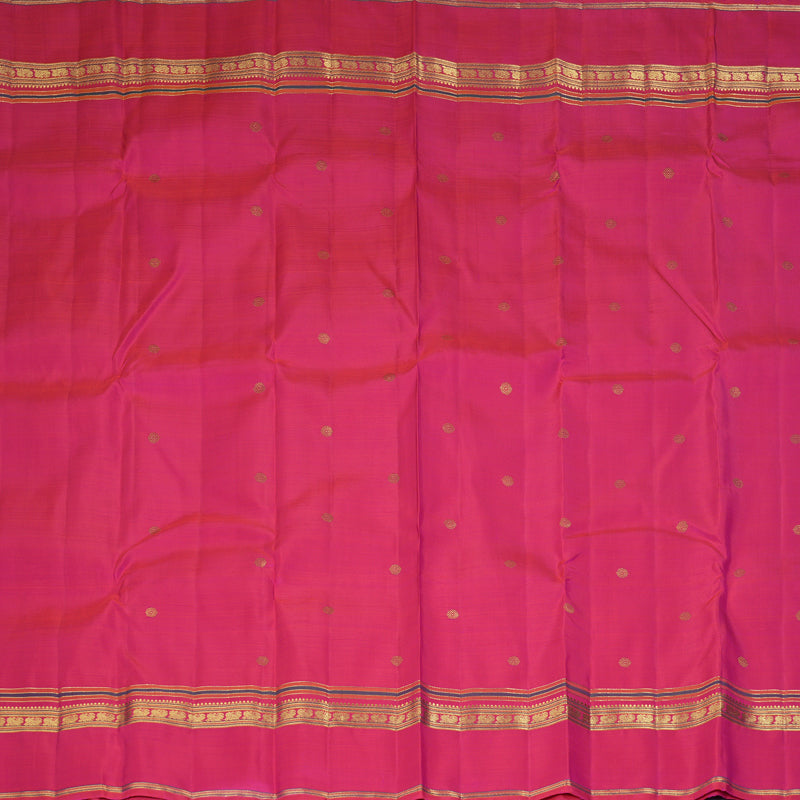 Hayagrivas Handloom Rani Pink Kanjivaram Silk Saree KBF463F1-1