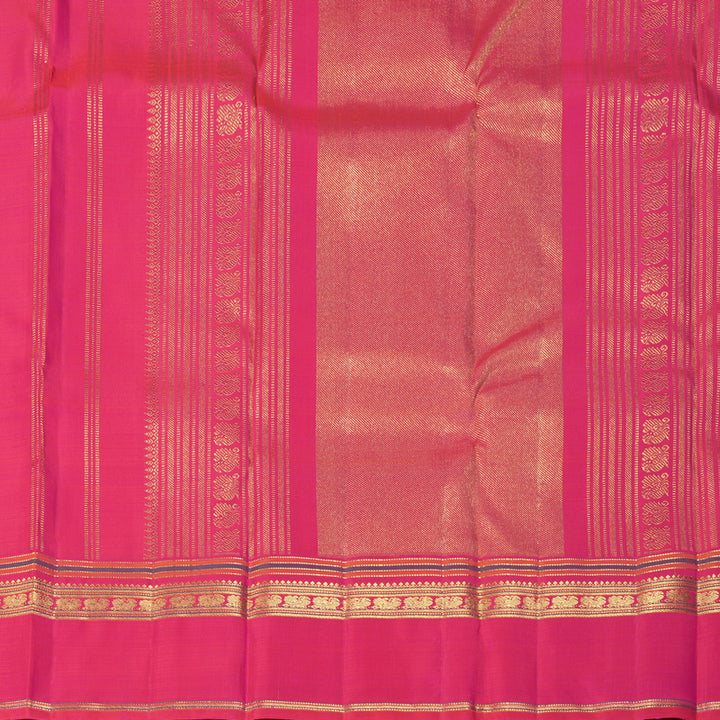 Hayagrivas Handloom Rani Pink Kanjivaram Silk Saree KBF463F1-1