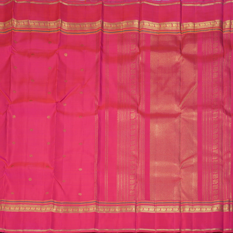 Hayagrivas Handloom Rani Pink Kanjivaram Silk Saree KBF463F1-1