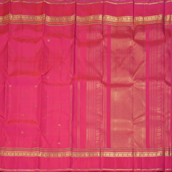 Hayagrivas Handloom Rani Pink Kanjivaram Silk Saree KBF463F1-1
