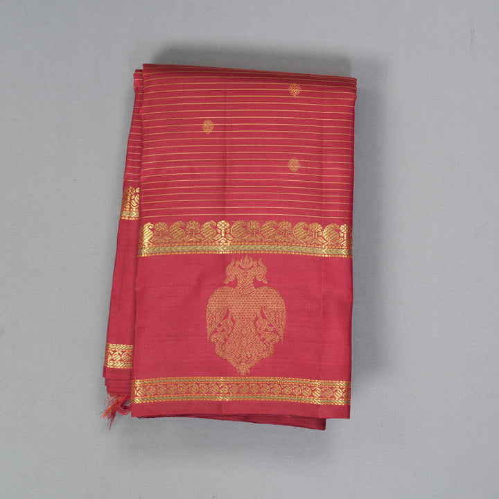 Hayagrivas Handloom Maroon Kanjivaram Silk Saree KBF463F4-1