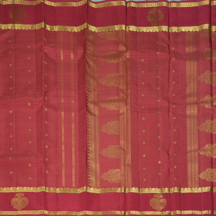 Hayagrivas Handloom Maroon Kanjivaram Silk Saree KBF463F4-1