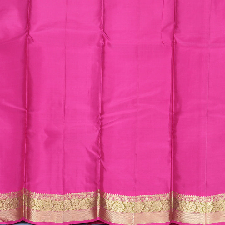 Hayagrivas Handloom Purple Kanjivaram Silk Saree with Pink Border KBF465F15-2