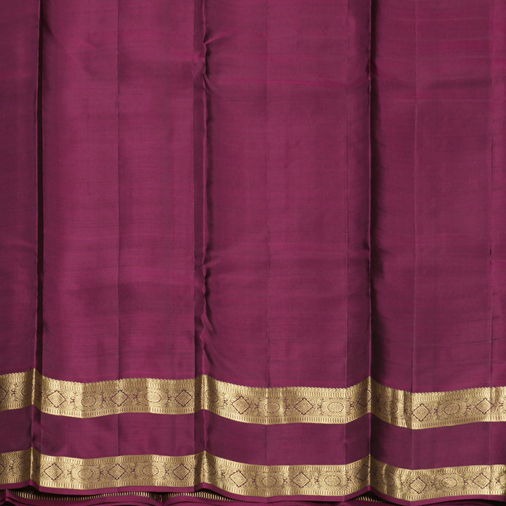 Hayagrivas Handloom Bottle Green Kanjivaram Silk Saree with Purple Border KBF465F16-2