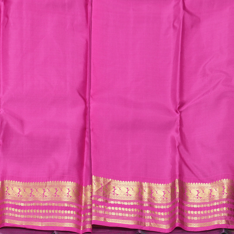 Hayagrivas Handloom Mayilkazhuthu Kanjivaram Silk Saree with Purple (Shot Colour) Border KBF465F5-3
