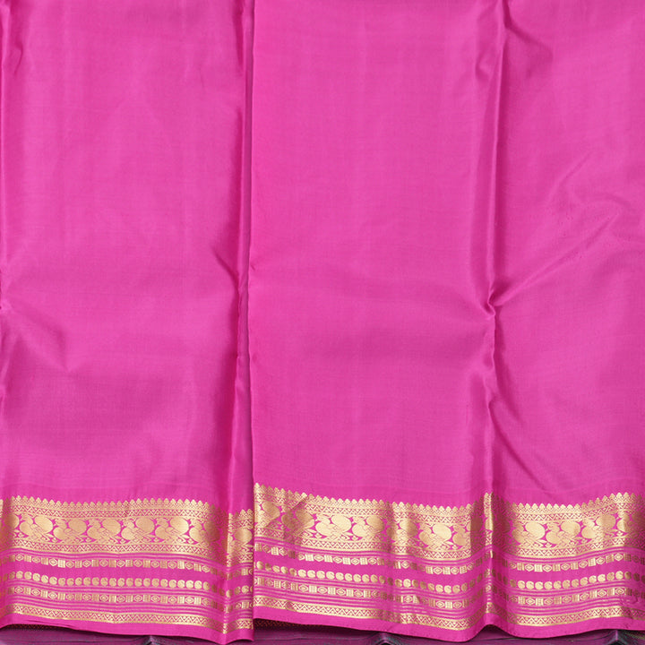 Hayagrivas Handloom Mayilkazhuthu Kanjivaram Silk Saree with Purple (Shot Colour) Border KBF465F5-3