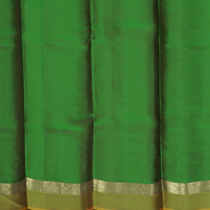 Hayagrivas Handloom Maroon Kanjivaram Silk Saree with Manthalir Green Border KBF467F2-3