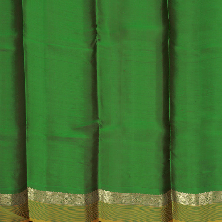 Hayagrivas Handloom Maroon Kanjivaram Silk Saree with Manthalir Green Border KBF467F2-3