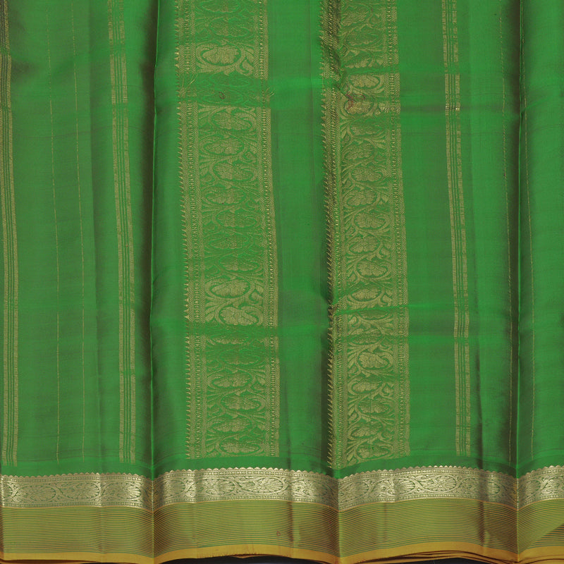 Hayagrivas Handloom Maroon Kanjivaram Silk Saree with Manthalir Green Border KBF467F2-3