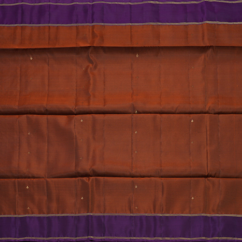 Hayagrivas Rust Brown Handloom Soft Silk Saree KBF46D1-5