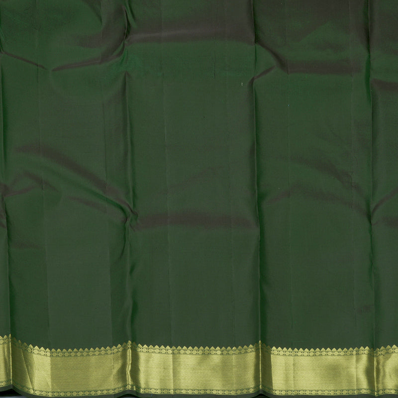 Hayagrivas Handloom Bottle Green Kanjivaram Silk Saree KBF472F1-6