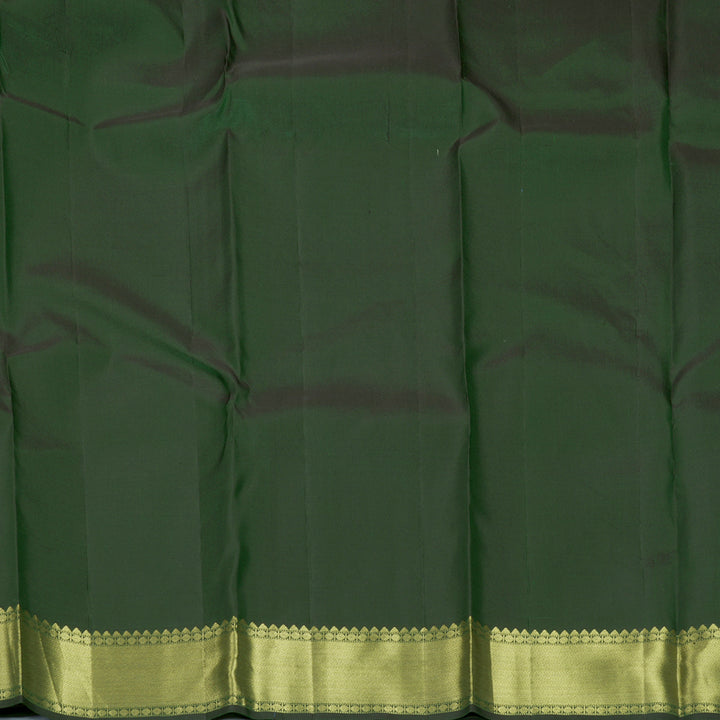 Hayagrivas Handloom Bottle Green Kanjivaram Silk Saree KBF472F1-6
