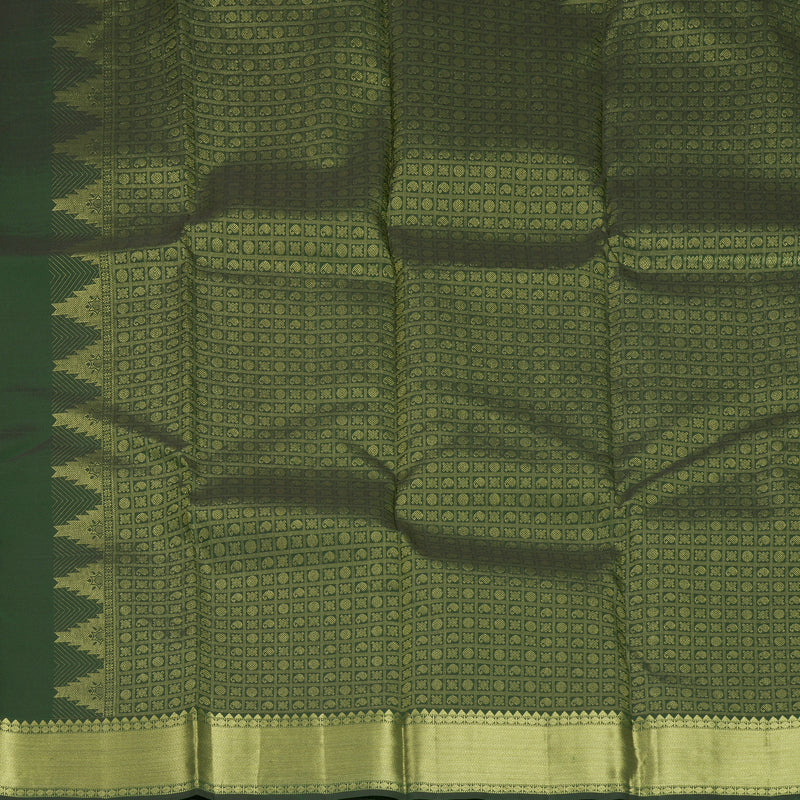 Hayagrivas Handloom Bottle Green Kanjivaram Silk Saree KBF472F1-6