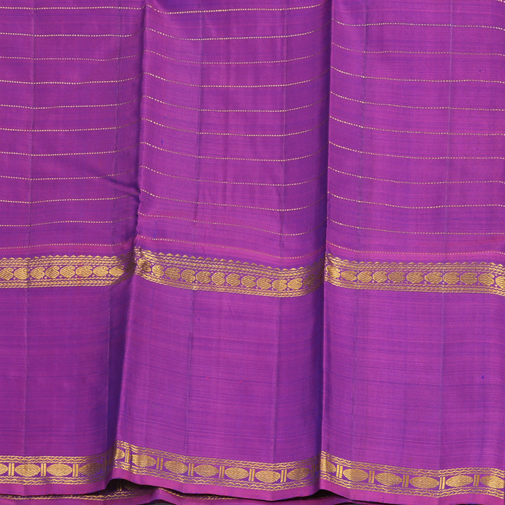 Hayagrivas Handloom Mayilkazhuthu Kanjivaram Silk Saree with Purple Border KBF474F2-1